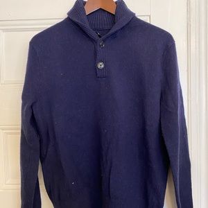 Navy JCrew cowl neck sweater